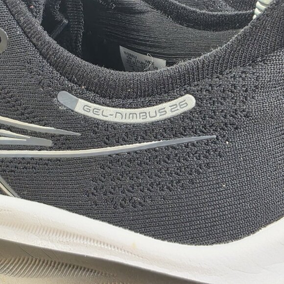 Women Size 6 Wide - Asics Gel Nimbus 26 Blac Athletic Running Shoes Sneakers - Picture 9 of 11